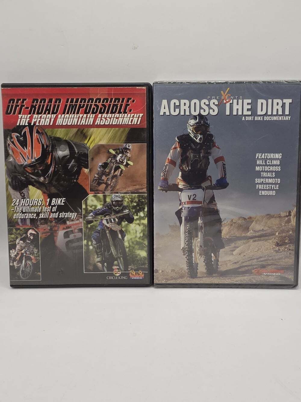 2 Dirt Bike Dvds- Off Road Impossible, Across The Dirt